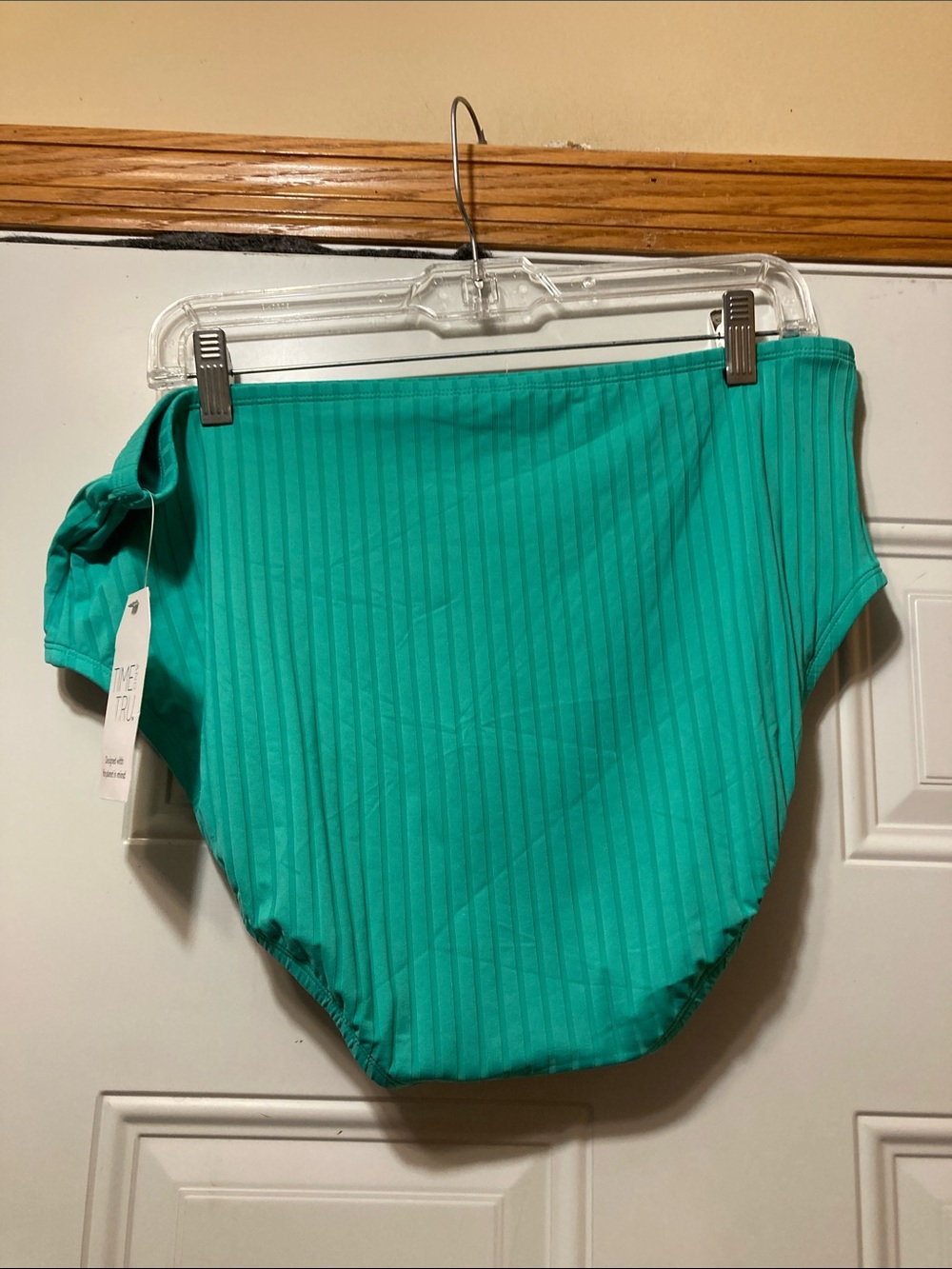 Ribbed Swim Bottoms in Teal XL NWT